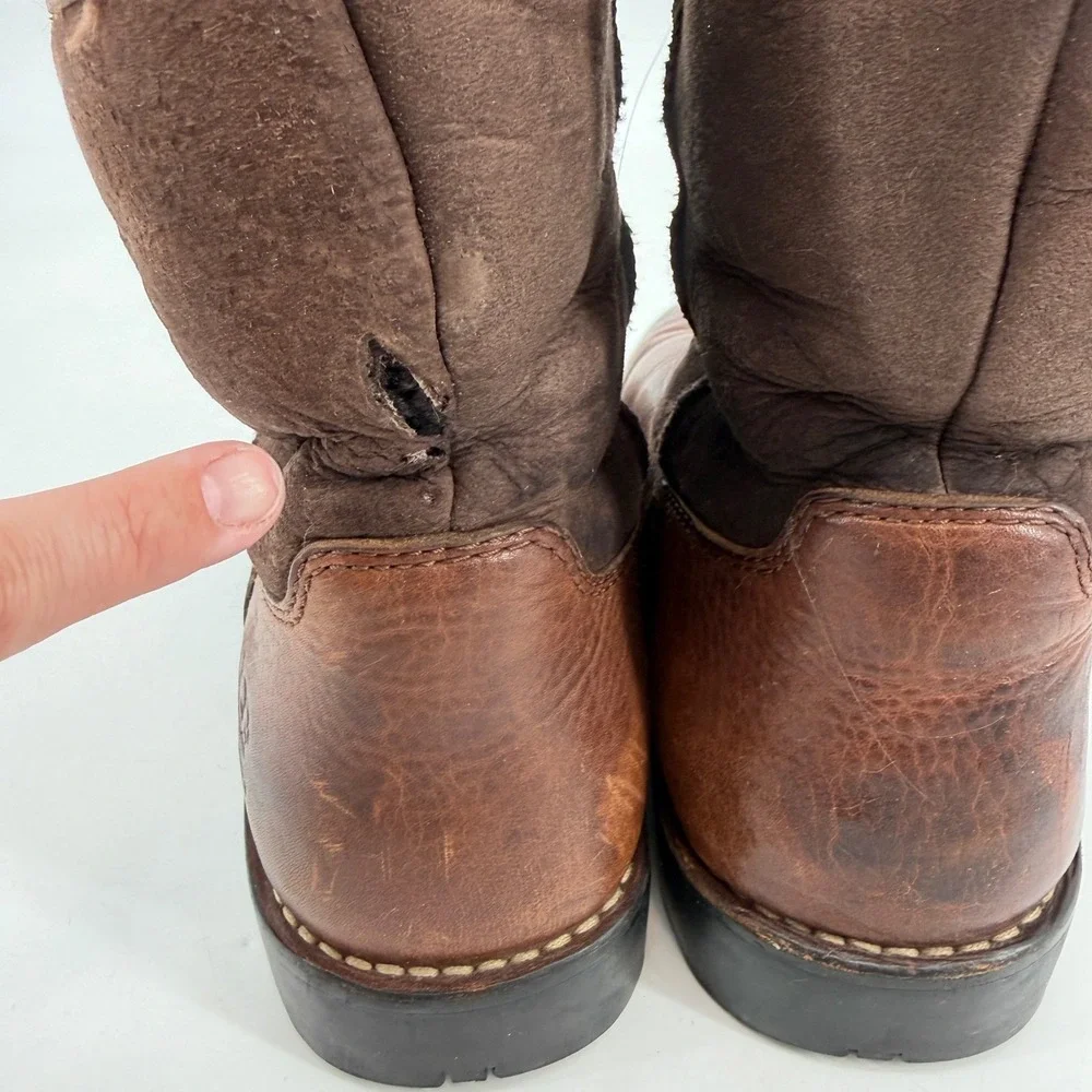UGG Australia 5143 Mens Brown Leather Shearling Lined Winter Boots Size 11